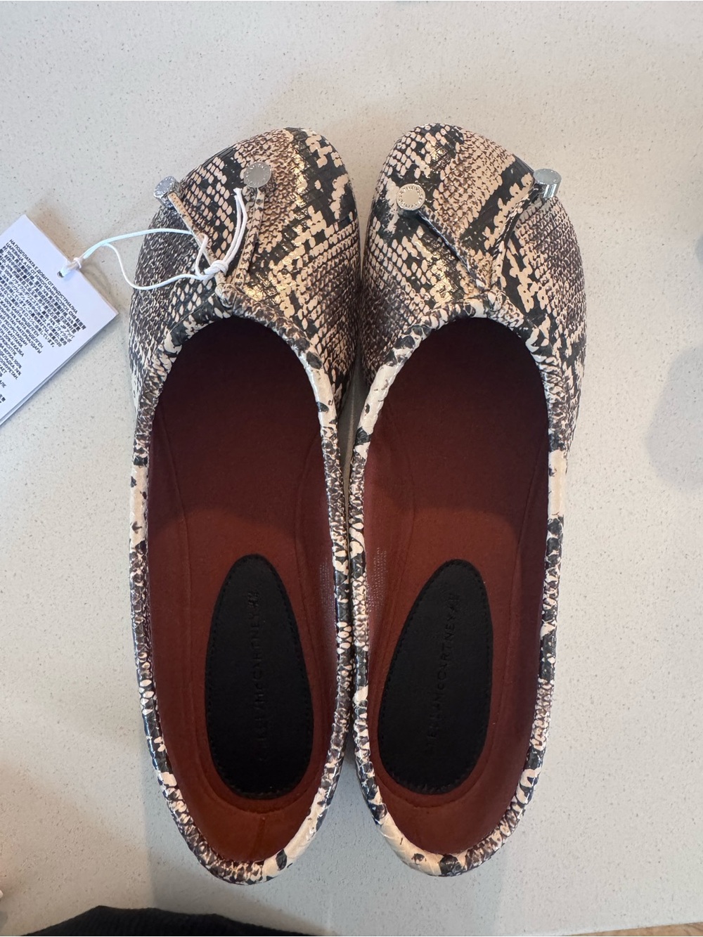 Snake-Print Ballet Flats by Stella McCartney collab with H&M